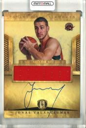 2012-13 Panini Gold Standard Basketball Jonas Valanciunas Jersey Autographs #266 RC Toronto Raptors ※表面左下角欠け有