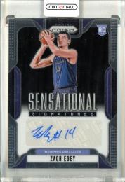 2024-25 Panini Prizm Basketball Zach Edey Sensational Signatures #28 RC Memphis Grizzlies