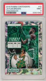 2018-19 PANINI Contenders Jaylen Brown Cracked Ice #42 25枚限定【07/25】【PSA9】《MINT》 Boston Celtics