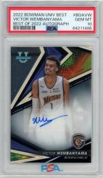 2022-23 TOPPS Bowman University Best Victor Wembanyama Best of 2022-23 Autograph #BOAVW【PSA10】《Gem-MINT》 Metroporitans 92