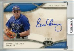 2014 Topps Tier One Evan Longoria Acclaimed Autograph【30/50】 Tampa Bay Rays