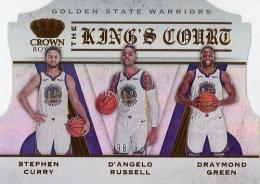 2019-20 Crown Royale The Kings Court #2 D'Angelo Russell/Draymond Green/Stephen Curry 98/99
