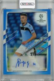 2020-21 Topps Chrome UEFA Champions League Sergej Milinkovic-Savic Chrome Autographs Blue Refractor #CA-SMS ※初期傷・白かけあり【145/150】 SS Lazio