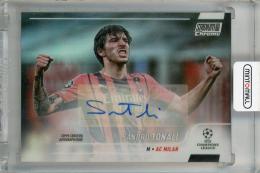 2021-22 Topps Stadium Club Chrome UEFA Champions League Sandro Tonali Chrome Autographs #CA-ST ※初期傷あり AC Milan