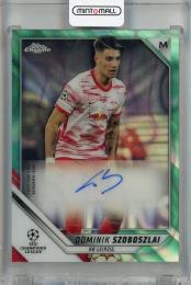 2021-22 Topps UEFA Champions League Dominik Szoboszlai  Autographs Aqua Lava Refractors #CA-DS RB Leipzig