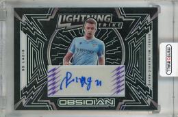 2021-22 Panini Obsidian Sergej Milinkovic-Savic Lightning Strike Autographs Purple #8【28/75】 SS Lazio