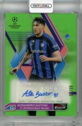 2022-23 Topps Finest UEFA Club Competitions Alessandro Bastoni Autographs Neon Green Refractor #A-AB ※初期傷あり【52/99】 FC Internazionale Milano