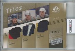 2008-09 SP Game Used Authentic Fabrics J.P. Dumont/Shea Weber/Steve Sullivan Trios Patches #AF3DWS【09/15】