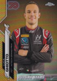 2020 Topps Chrome Formula 1 Racing Hitech Grand Prix Luca Ghiotto F2 Racers Base 70th Anniversary Gold Refractor(パラレル版)
