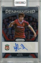 2023-24 Panini Prizm Premier League Steve Nicol Penmanship #15 Auto Liverpool FC
