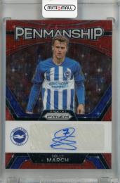 2023-24 Panini Prizm Premier League Solly March Penmanship Red Stars Prizms #5 Auto Brighton & Hove Albion