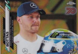 2020 Topps Chrome Formula 1 Racing Mercedes-AMG Petronas Valtteri Bottas F1 Racers Base 70th Anniversary Gold Refractor(パラレル版)