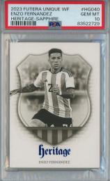 2023 Futera Unique Enzo Fernandez Heritage Sapphire #HG040【6/19】【PSA10】 Argentina