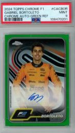 2024 Topps Chrome Formula 1 Gabriel Bortoleto Autographs Green Refractors #CACBOR【28/99】【PSA9】