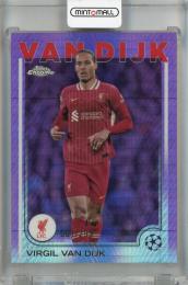 2024-25 Topps Chrome UEFA Club Competitions Virgil van Dijk Violet Prism Refractors #44 【001/299(ファーストナンバー)】 Liverpool FC