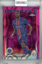 2024-25 Topps Chrome UEFA Club Competitions Ousmane Dembele Pink Lava Refractors #109 ※状態難【069/250】 Paris Saint-Germain