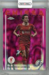 2024-25 Topps Chrome UEFA Club Competitions Federico Chiesa Pink Lava Refractors #124【092/250】 Liverpool FC