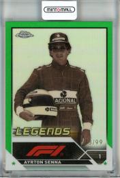 2023 Topps Chrome Formula 1 Ayrton Senna Green Refractors #198【33/99】