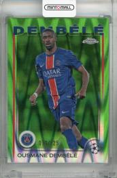 2024-25 Topps Chrome UEFA Club Competitions Ousmane Dembele Neon Green RayWave Refractors #109【070/125】 Paris Saint-Germain