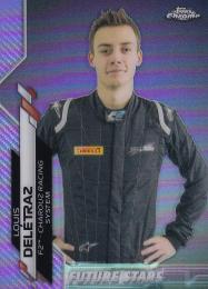 2020 Topps Chrome Formula 1 Racing Charouz Racing System Louis Deletraz F2 Racers Base Purple Refractor(パラレル版) 395/399