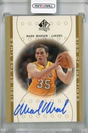 2000-01 SP Authentic Mark Madsen Sign of the Times #MM Auto Los Angeles Lakers