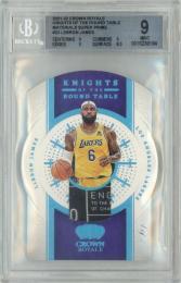 2021-22 Panini Crown Royale Basketball LeBron James Knights of the Round Table Materials Super Prime #23【1/1】 Los Angeles Lakers 【BGS9 MINT】