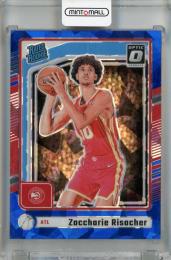 2024-25 Panini Donruss Optic Zaccharie Risacher Preview Blue Cracked Ice #219  Atlanta Hawks