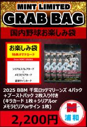 【国内野球お楽しみ袋】2025 BBM 千葉ロッテマリーンズ 4パック + ブーストパック1個 (2枚入)