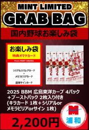 【国内野球お楽しみ袋】2025 BBM 広島東洋カープ 4パック + ブーストパック1個 (2枚入)