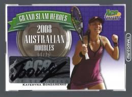 2013 Ace Authentic Grand Slam Tennis  Kateryna Bondarenko Grand Slam Heros Autograh 06/25