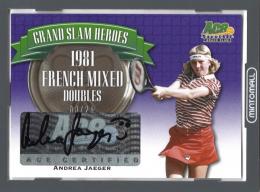 2013 Ace Authentic Grand Slam Tennis  Andrea Jaeger Grand Slam Heros Autograh 08/25