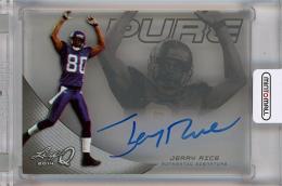 2014 Leaf Q  Jerry Rice Pure Autographs Charcoal #PJR1 ※傷あり