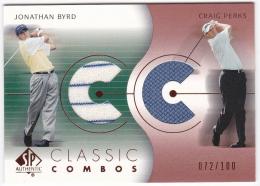 2003 UPPER DECK SP Authentic Classic Combos Dual Shirt / JONATHON BYRD&CRAIG PERKS 【072/100】