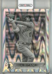 2022 Topps Chrome Sonic Shohei Ohtani Black and White RayWave Refractors #1 Los Angeles Angels