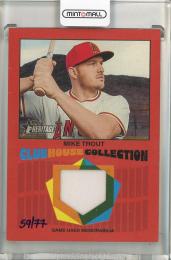 2026 Topps Heritage Mike Trout Clubhouse Collection Relics Red #CCRMT【59/77】 Los Angeles Angels