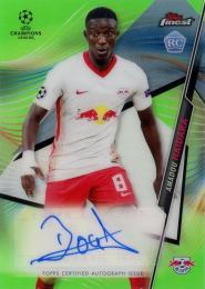 2020-21 Topps Finest UEFA Champions League  Amadou Haidara Autographs Neon Green Refractors RC #FAHA 28/99