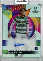 2023-24 Topps Finest UEFA Club Competitions Soccer Hyunjun Yang RC Autographs #A-HY Celtic FC