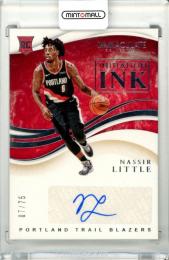 2019-20 Panini Immaculate Collection Nassir Little #INI-NSL RC Initiation Ink Autographs【07/75】 Trail Blazers
