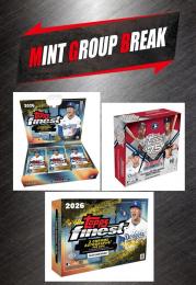 MINT GROUP BREAK グループブレイク MLB 2026 TOPPS FINEST BASEBALL HOBBY 4ボックス + 2026 TOPPS FINEST BASEBALL BREAKER DELIGHT 1ボックス + 2026 TOPPS SERIES 1 BASEBALL MEGA BOX 2ボックス MIXER #3 【ランダムチーム式】