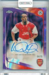 2025-26 Topps Chrome Uefa Club Competition  Ian Wright #CLA-IW Chrome Legends Autograph Purple Parallel【04/75】 Arsenal Fc
