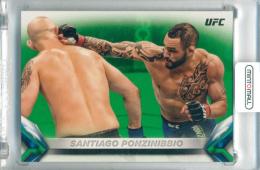 2018 Topps UFC Knockout Santiago Ponzinibbio #95 Base Green Parallel【004/199】