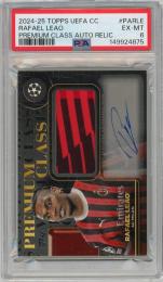 2024-25 TOPPS UEFA Club Competitions Rafael Leao Premium Class Autograph Relic #PARLE 50枚限定【21/50】【PSA6】《Excellent MINT》A.C. Milan