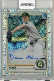 2020 Topps Bowman Draft Dane Acker Chrome Autographs Sparkle Refractors #CDADA【38/71】