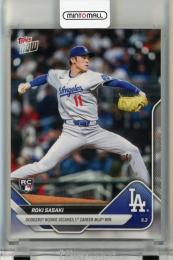 2025 Topps Now Roki Sasaki Dodgers Rookie Secures 1st Career MLB Win RC #137