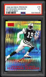 1998 SkyBox Premium #78 Keyshawn Johnson Star Rubies【37/50】【PSA EX 5】