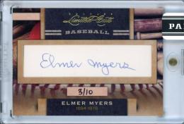 2011 PANINI DONRUSS LIMITED CUTS  Elmer Myers #112 Cut Signature Autograph Card 【03/10】