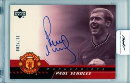2001 Upper Deck Manchester United Paul Scholes  Auto#PS【187/200】 Manchester United 【サイン部分に難あり】