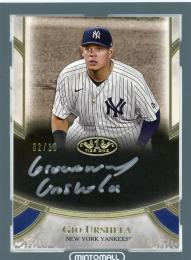 2021 Topps Tier One Baseball New York Yankees Gio Urshela Prime Performers Autographs, Silver Ink 02/10