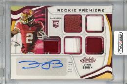 2021 PANINI Absolute Rookie Premiere Material Autographs Five #225 Dyami Brown Washington Football Team 【07/10】