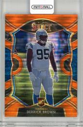 2020 PANINI Select Prizm Neon Orange Pulsar #87 Concourse Derrick Brown Carolina Panthers 【3/7】